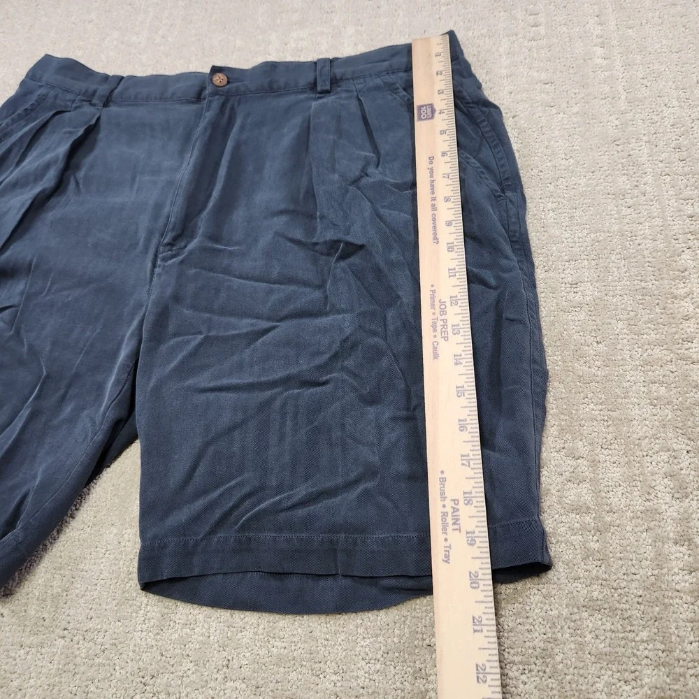 Vintage‎ Tommy Bahama Shorts Men 36 READ* 100% Silk Pleated High Rise Faded